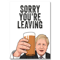 Boris Sorry You're Leaving Card